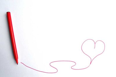 heart on paper marker